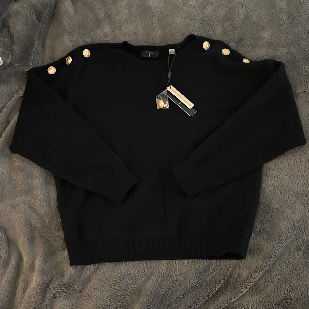 Black Sweater with Buttons